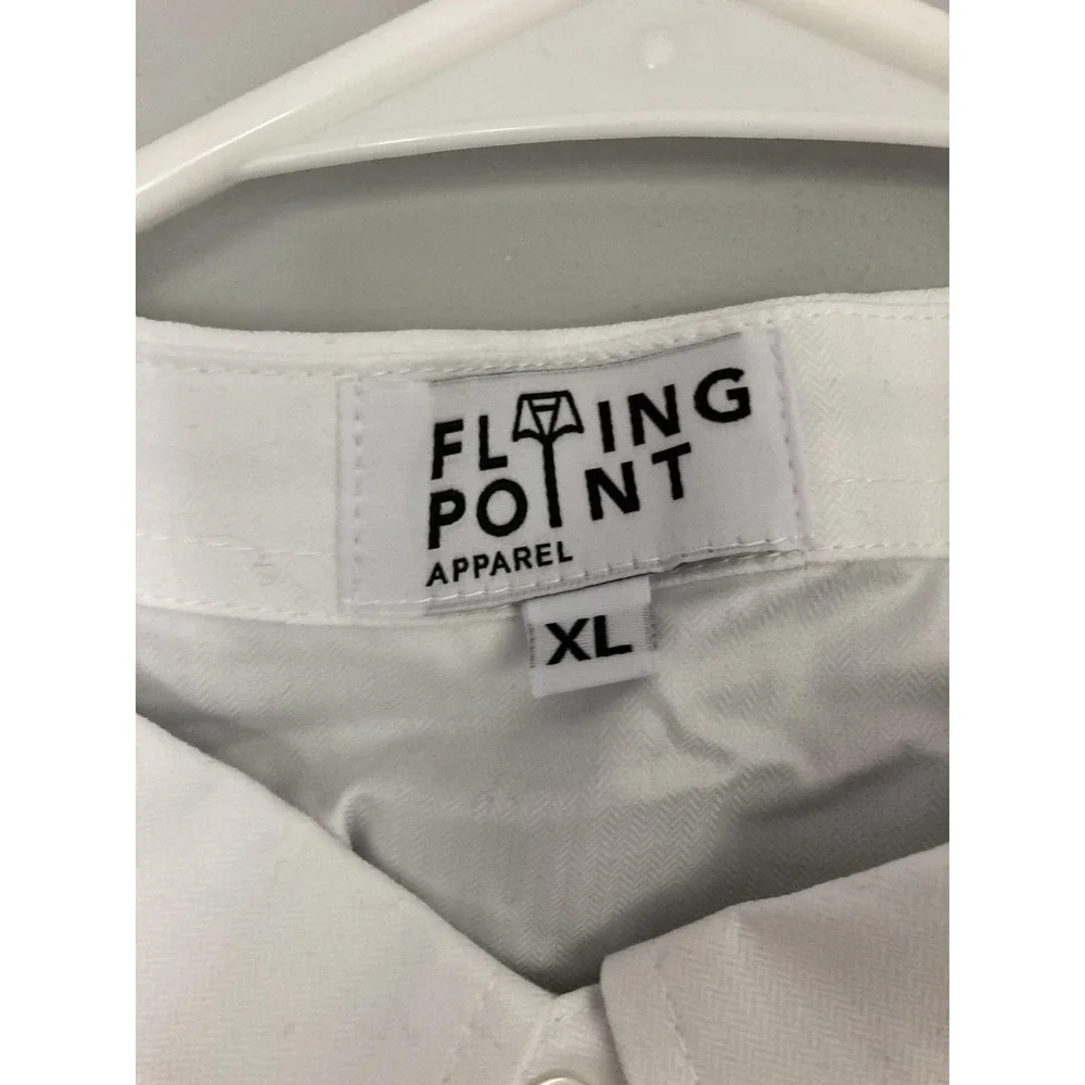 Vtg Flying Point Apparel Sweater Men XL Vneck Cotton 1 Piece Shirt Collar NEW